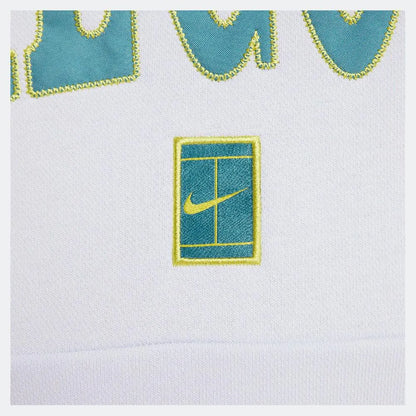 Men's Heritage Dri-FIT Fleece Tennis Hoodie Football Grey and Mineral Teal