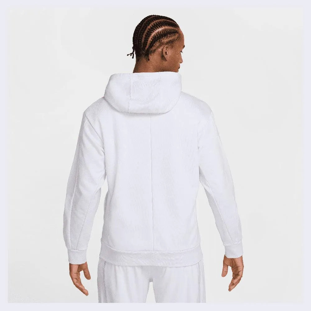 Men's Heritage Dri-FIT Fleece Tennis Hoodie Football Grey and Mineral Teal