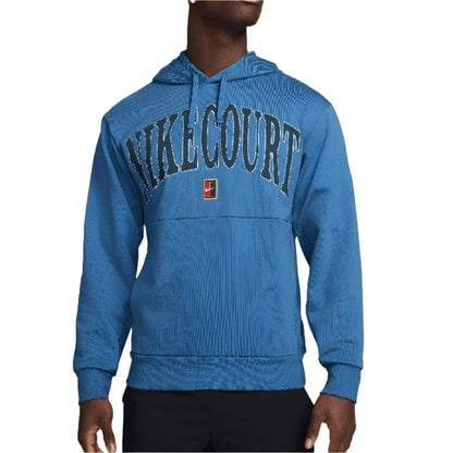 Men's Heritage Dri-FIT Fleece Tennis Hoodie Star Blue and Psychic Blue-Apparel-Nike-FQ2093-402S25-Tennis Express
