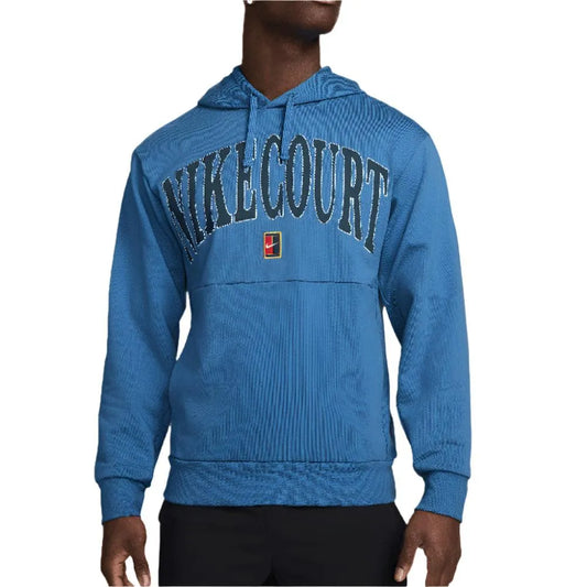 Men's Heritage Dri-FIT Fleece Tennis Hoodie Star Blue and Psychic Blue-Apparel-Nike-FQ2093-402S25-Tennis Express