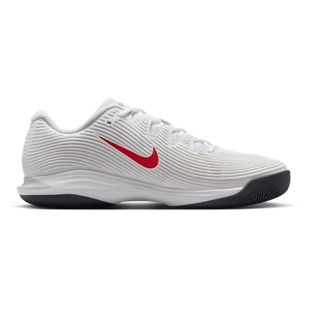 Men's Zoom Vapor 12 Tennis Shoes White and Lt Crimson