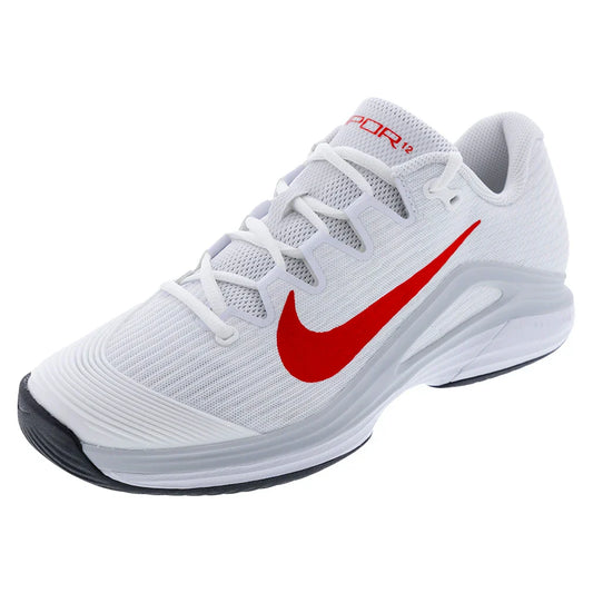 Men's Zoom Vapor 12 Tennis Shoes White and Lt Crimson-Footwear-Nike-FV5552-109copy-706100Tennis Express