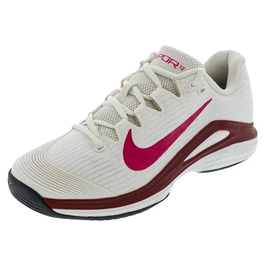 Women's Zoom Vapor 12 Tennis Shoes Pale Ivory and Rush Pink-Footwear-Nike-FV5554-104F25-2copy-Tennis Express