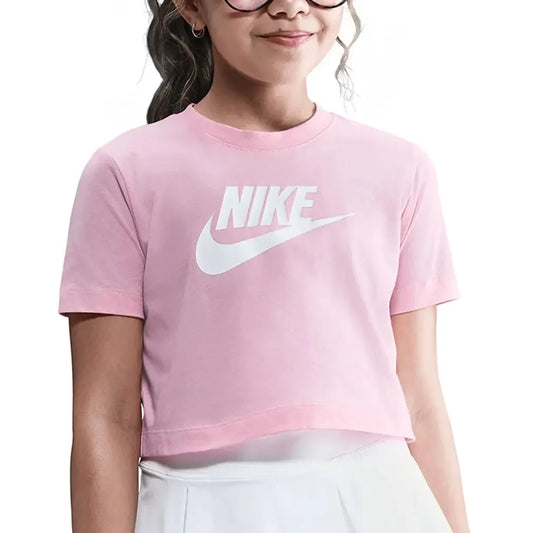 Girls' Sportswear Cropped T-Shirt-Apparel-Nike-FZ5548-690-Tennis Express