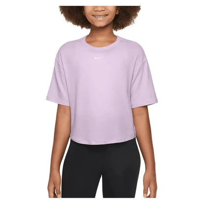 Girls' One Relaxed Dri-FIT Short-Sleeve Top-Apparel-Nike-FZ5602-U25-537-3-Tennis Express