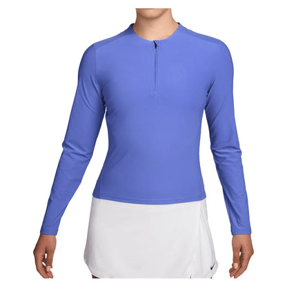Women's Court Dri-FIT Advantage Midlayer Tennis Top Sapphire and Black-Apparel-Nike-FZ6737-570S26-705148Tennis Express