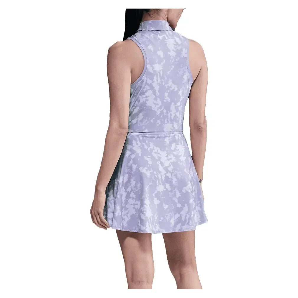 Women's Dri-FIT Victory Sleeveless Print Tennis Polo Lilac Ice and White