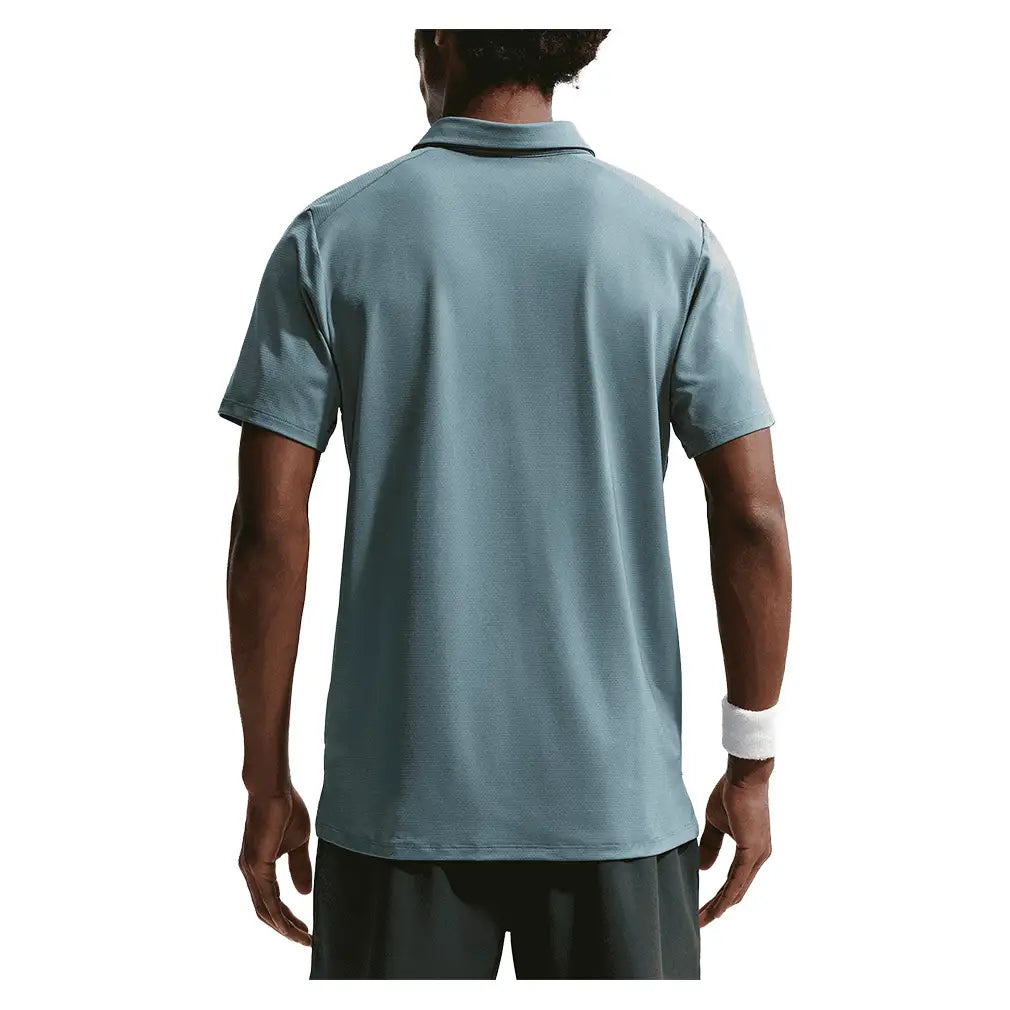 Men's Court Dri-FIT Advantage Tennis Polo Mineral Slate and White