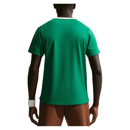 Men's Court Dri-FIT Advantage Tennis Top Malachite and White