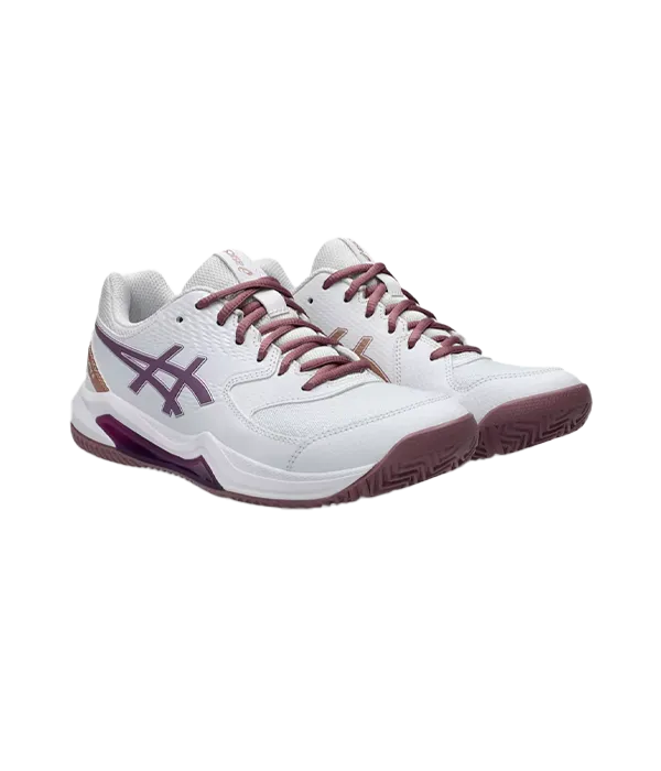Padel Shoes Asics Gel-Dedicate 8 Padel Mujer White/Dark Ube 2025