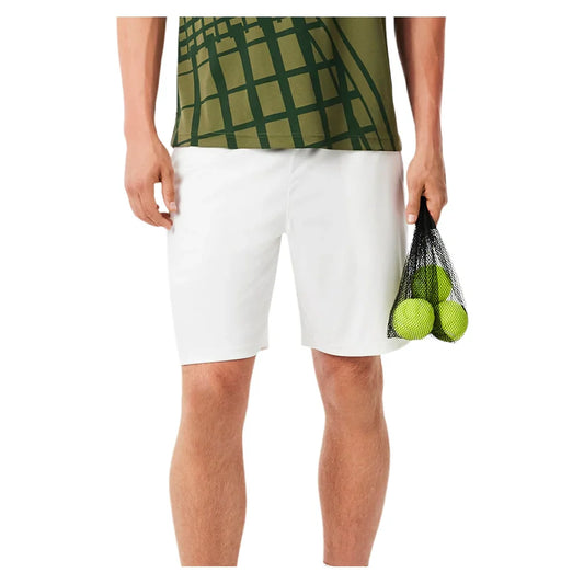 Men's Players Team Leader On Court Players Mesh 8 Inch Tennis Short White