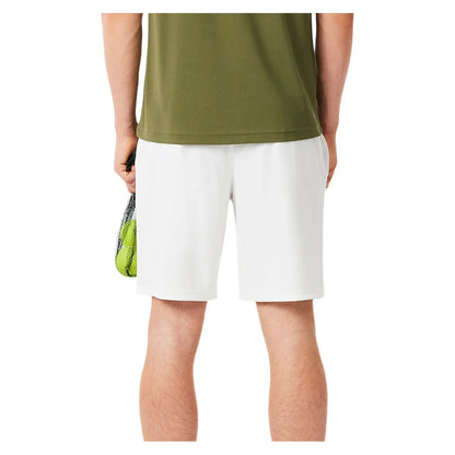 Men's Players Team Leader On Court Players Mesh 8 Inch Tennis Short White