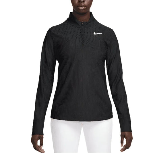 Women's Dri-Fit Advantage Tour 1/2 Zip Long Sleeve Tennis Top-Apparel-Nike-HF6582-010-Tennis Express