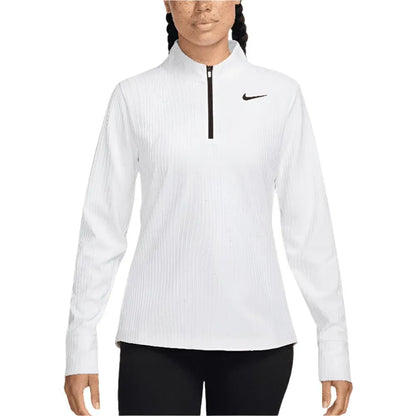 Women's Dri-Fit Advantage Tour 1/2 Zip Long Sleeve Tennis Top-Apparel-Nike-HF6582-100-Tennis Express
