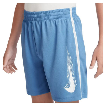 Boys' Dri-FIT Multi Woven Training Short Blue Beyond and White