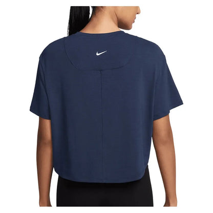 Women's One Relaxed Dri-FIT Cropped Short-Sleeve Top Midnight Navy