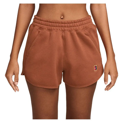 Women's Court Heritage Mid-Rise Fleece Tennis Shorts-Apparel-Nike-HJ8990-246-Tennis Express