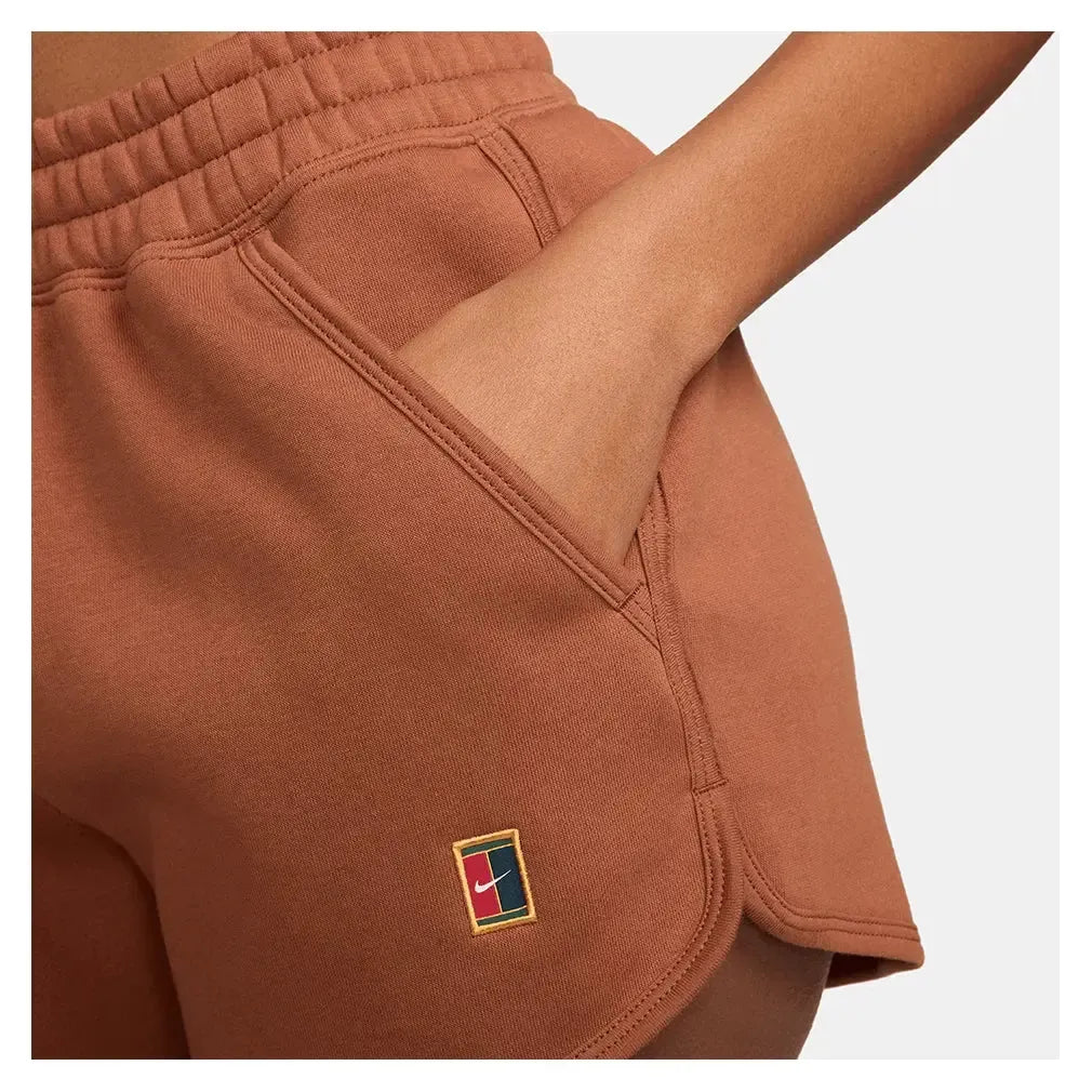 Women's Court Heritage Mid-Rise Fleece Tennis Shorts