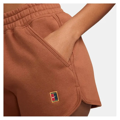 Women's Court Heritage Mid-Rise Fleece Tennis Shorts