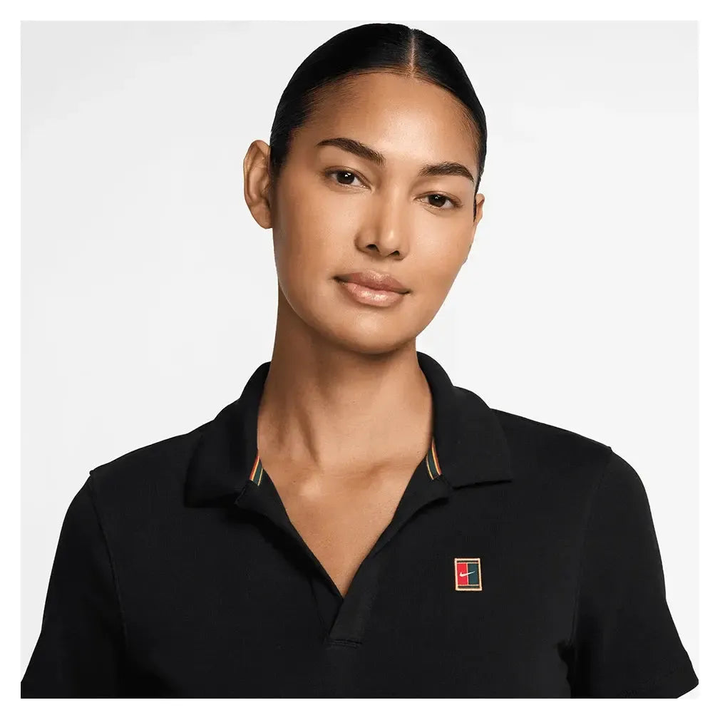 Women's Court Heritage Short-Sleeve Cropped Tennis Polo