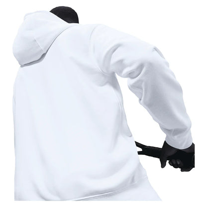 Men's Court Dri-FIT Heritage Fleece Pullover Tennis Hoodie White and Black