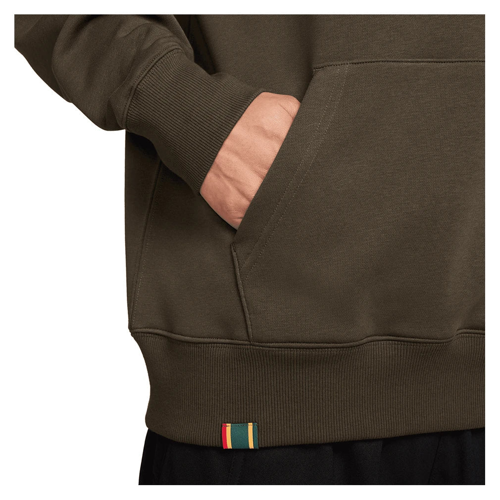 Men's Court Dri-FIT Heritage Fleece Pullover Tennis Hoodie Dark Hazel and Saffron Quartz