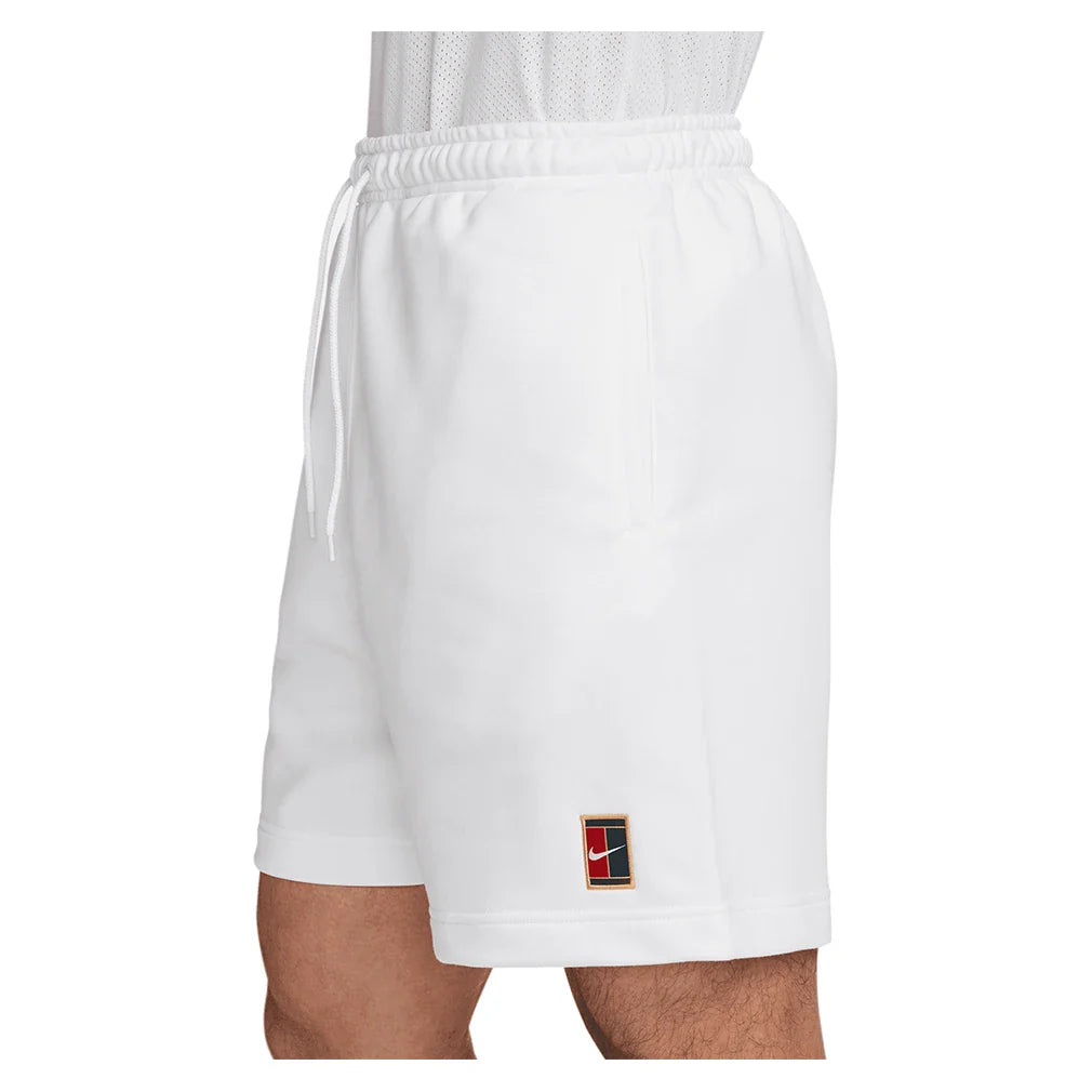 Men's Court Dri-FIT Heritage Fleece 6 Inch Tennis Short White