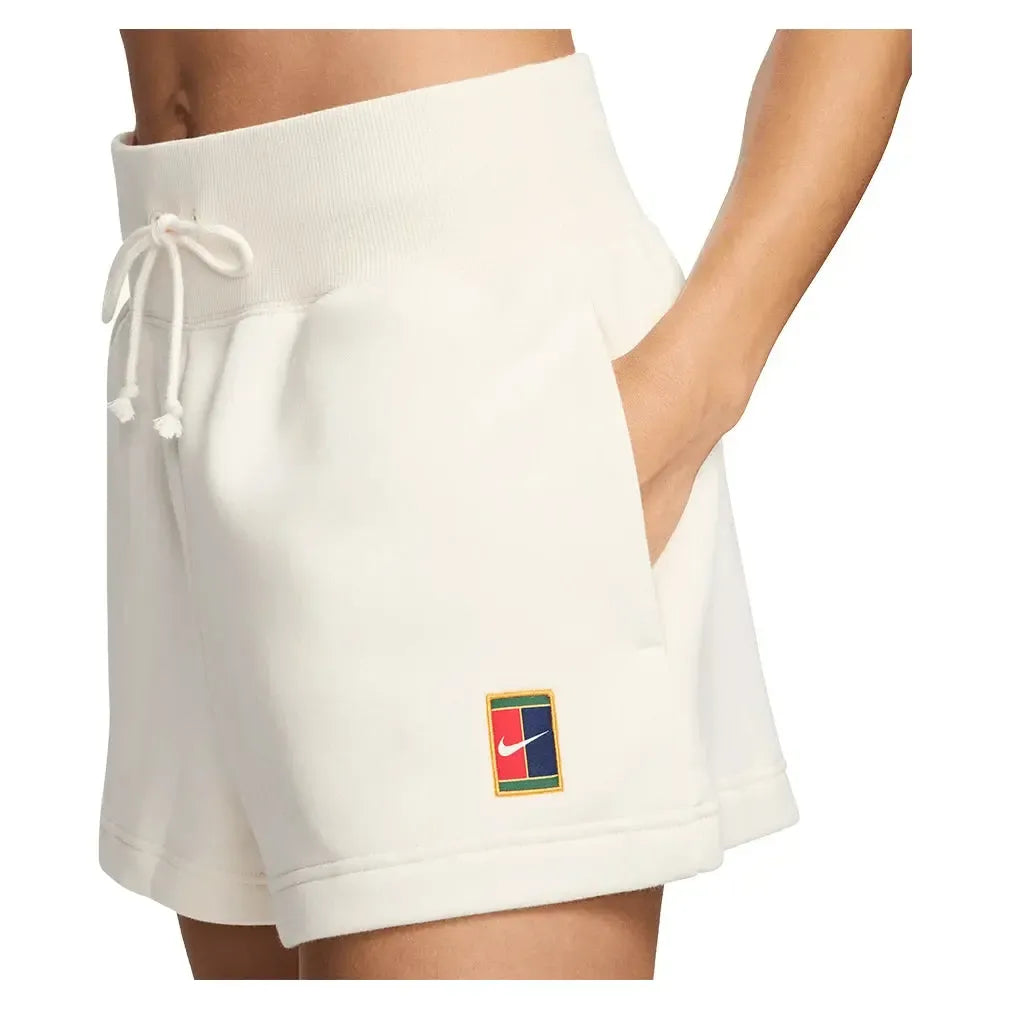 Women's Court Phoenix Fleece Tennis Short Pale Ivory