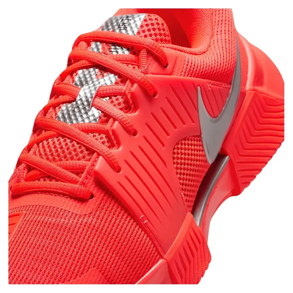 Women's Zoom GP Challenge 1 PRM New York Tennis Shoes Bright Crimson and Metallic Silver