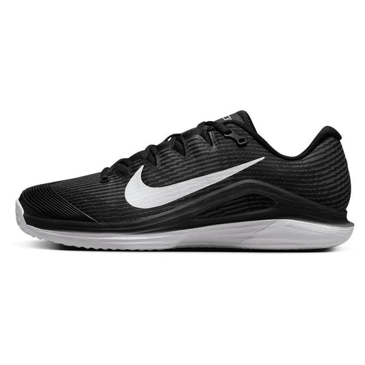 Mens Zoom Vapor 12 Clay Tennis Shoes Black and White