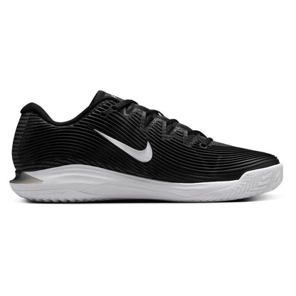 Mens Zoom Vapor 12 Clay Tennis Shoes Black and White