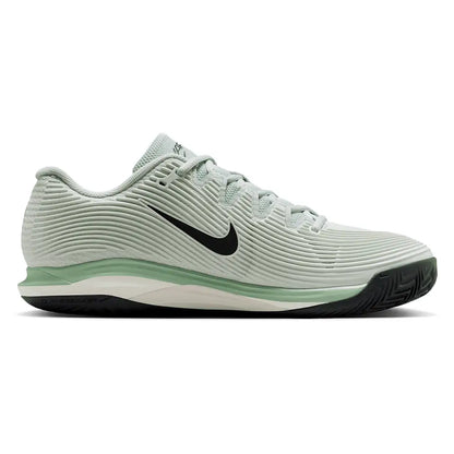 Men's Zoom Vapor 12 Clay Tennis Shoes Light Silver and Black