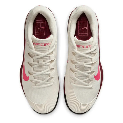 Women's Zoom Vapor 12 Clay Tennis Shoes Pale Ivory and Rush Pink