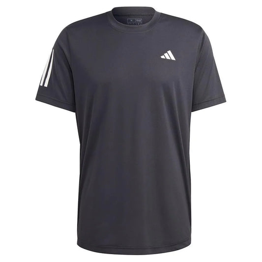 Men's Club 3 Stripe Tennis Top Black-Apparel-Adidas-HS3262-B-1_74e06b77-6ea6-4092-a253-cd7224d88a57-Tennis Express