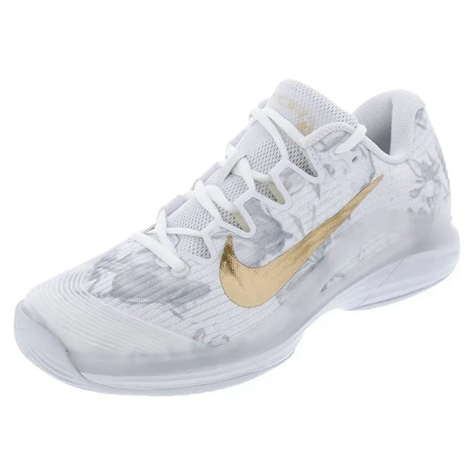 Men's Zoom Vapor 12 Magnolia Tennis Shoes White and Metallic Gold-Footwear-Nike-HV1486-100H25copy-Tennis Express