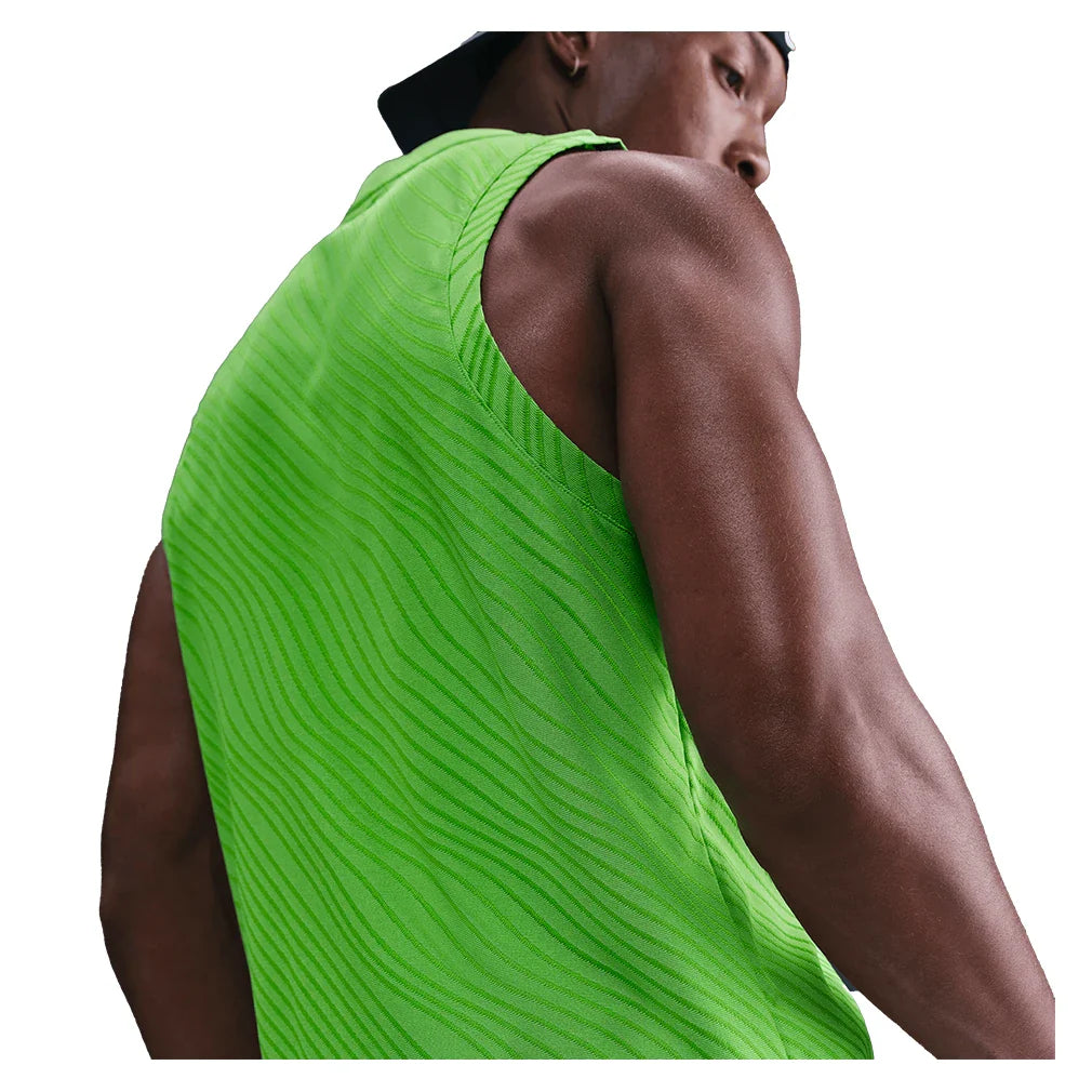 Men's Melbourne Court Dri-FIT Advantage Slam Tennis Tank Mean Green and Black