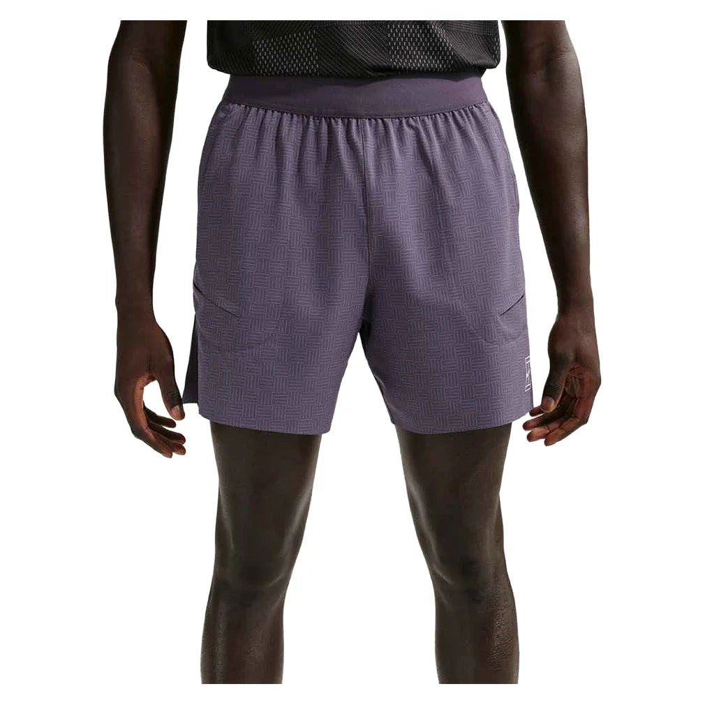 Men's Court Dri-FIT Advantage 6 Inch Tennis Shorts-Apparel-Nike-573 Dark Raisin/White-XS, [current_file_name-Tennis Express