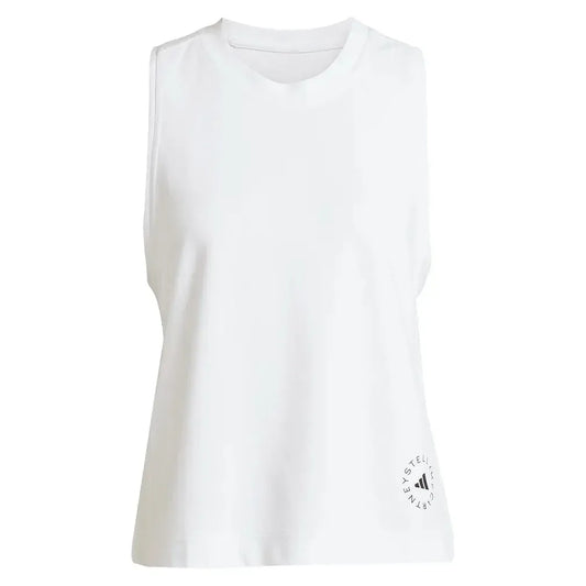 Women's Stella McCartney Logo Tank Top White-Apparel-Adidas-IB6858_2-Tennis Express