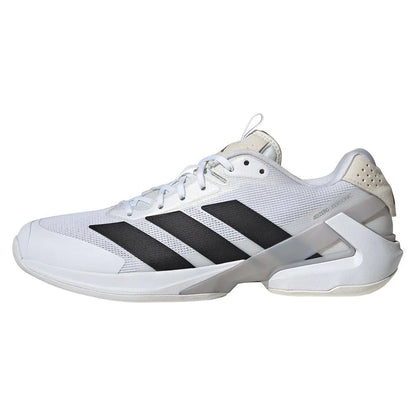 Men's Adizero Ubersonic 5 Tennis Shoes White and Core Black