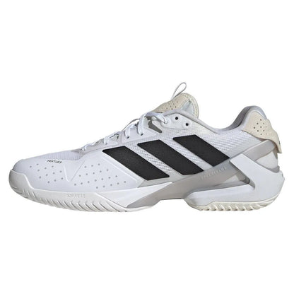 Men's Adizero Ubersonic 5 Tennis Shoes White and Core Black