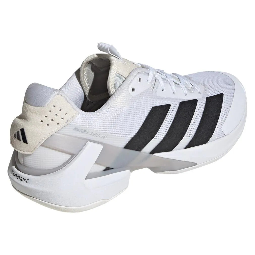 Men's Adizero Ubersonic 5 Tennis Shoes White and Core Black