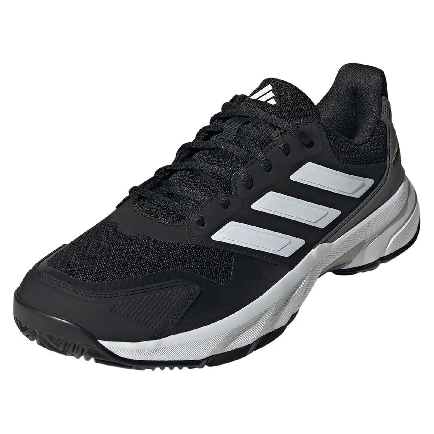 Men's CourtJam Control 3 Tennis Shoes Black and White-Footwear-Adidas-IF0458-S24-y-Tennis Express