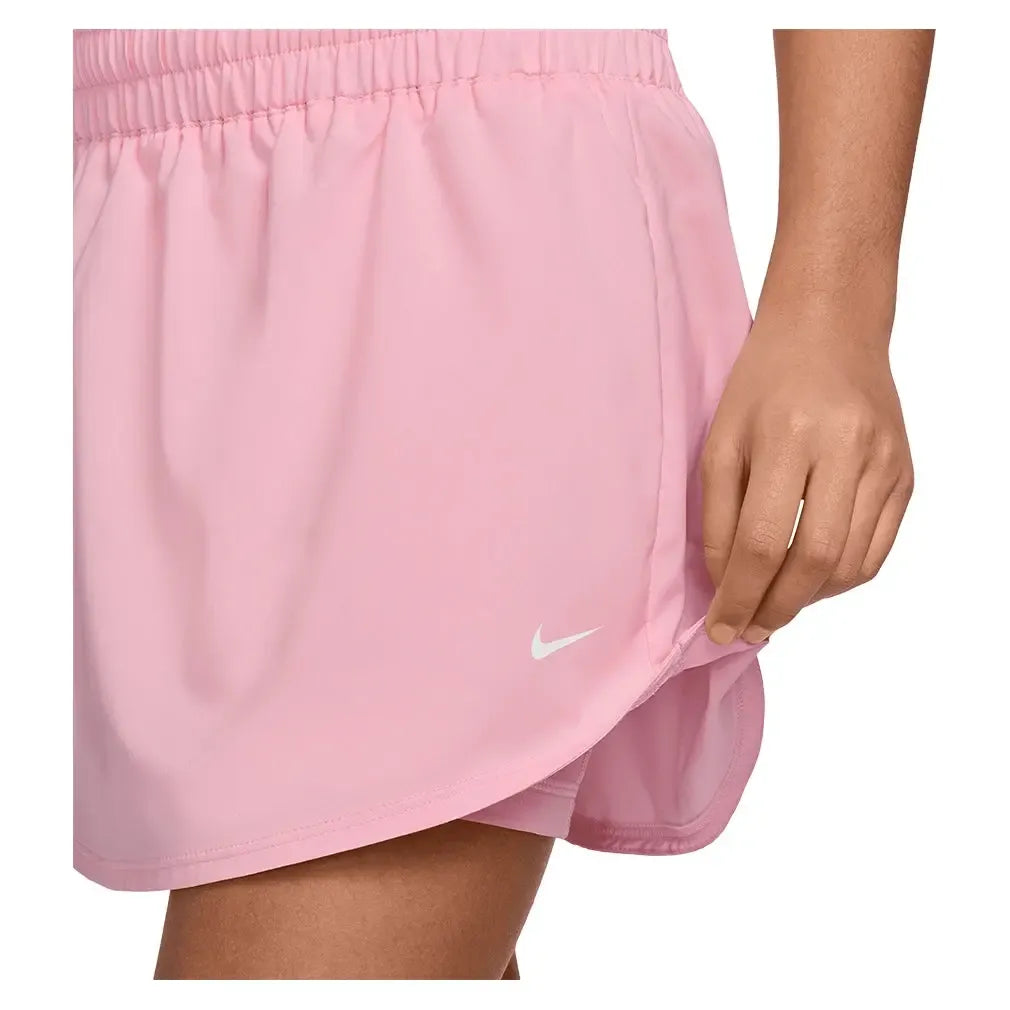 Girls' One Dri-FIT High-Waisted Training Skort Med Soft Pink and White
