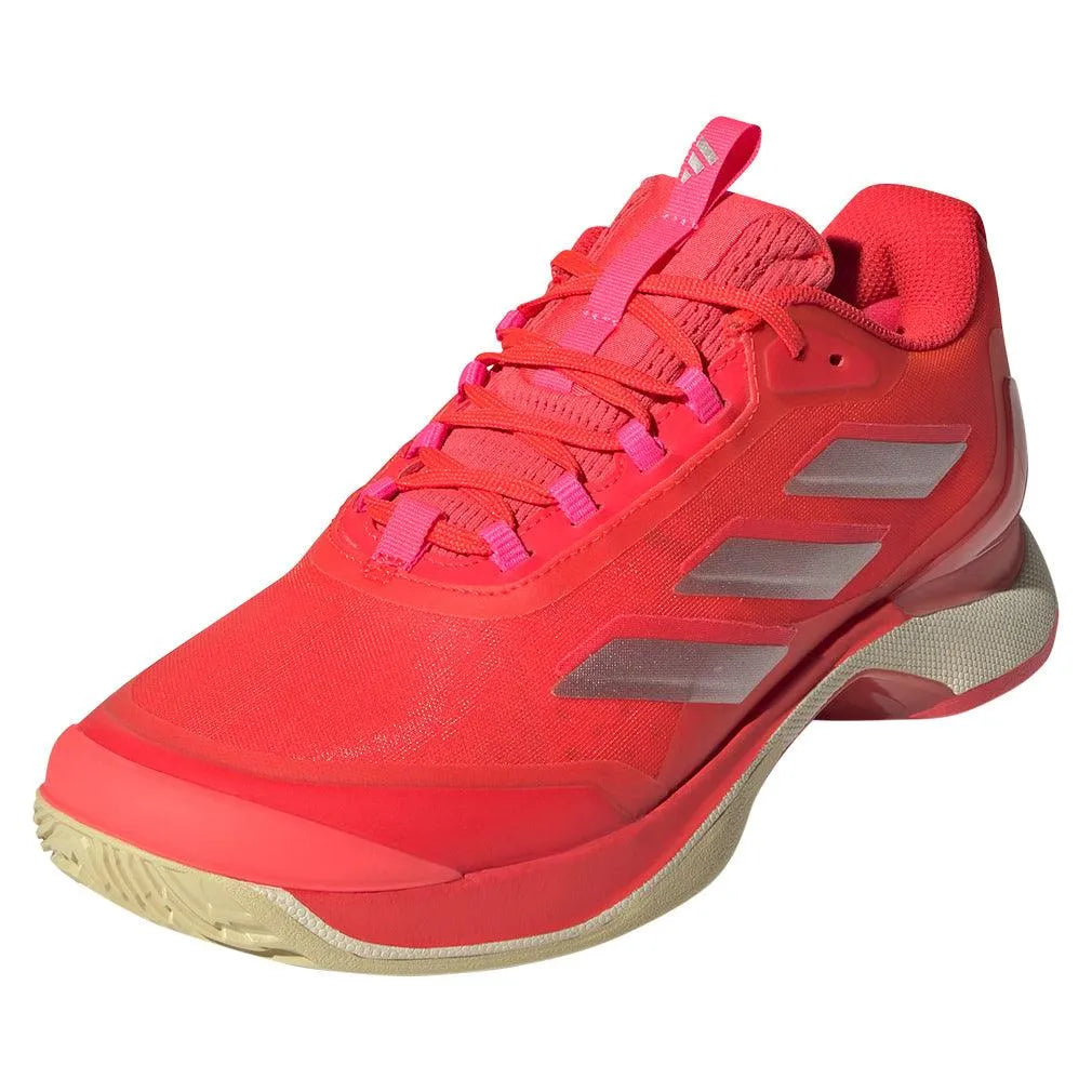 Women's Avacourt 2 Tennis Shoes Lucid Red and Silver Metallic-Footwear-Adidas-IH0462-S25-Y-1-[Sku]-Tennis Express