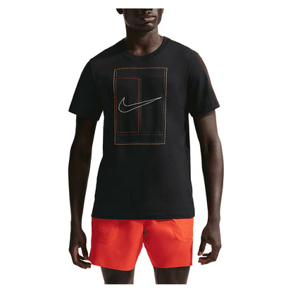 Men's Court Heritage Tennis Tee Black-Apparel-Nike-IH2085-010_1-704833Tennis Express