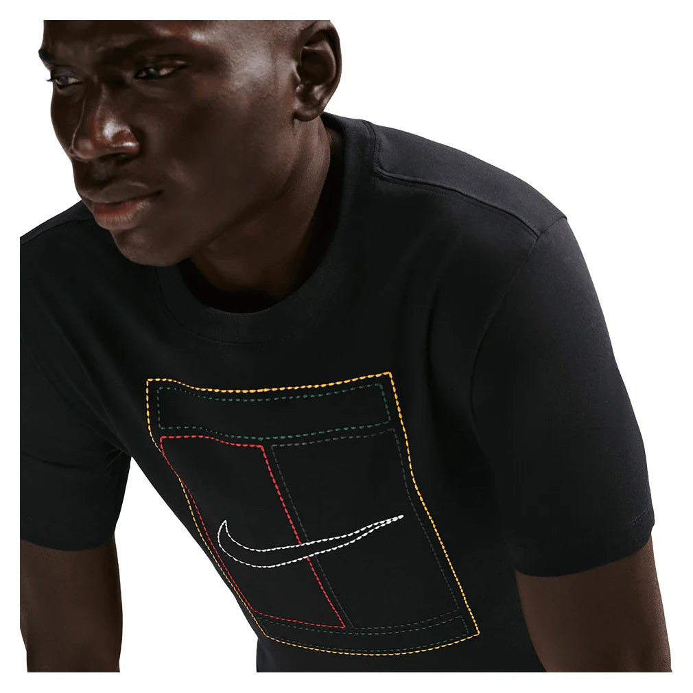 Men's Court Heritage Tennis Tee Black
