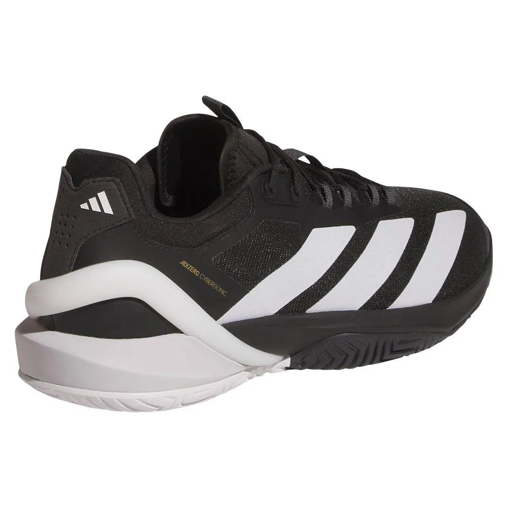 Men's Adizero Cybersonic 2 Tennis Shoes Core Black and Carbon