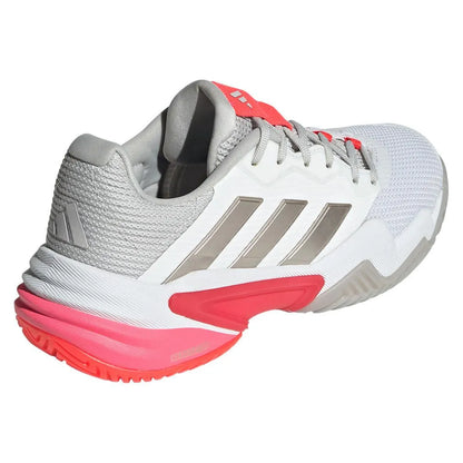 Women's Barricade 13 Tennis Shoes White and Lucid Red