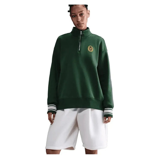 Women's Phoenix Fleece Oversized Long Sleeve Quarter Zip Tennis Top-Apparel-Nike-IH7804-323-Tennis Express