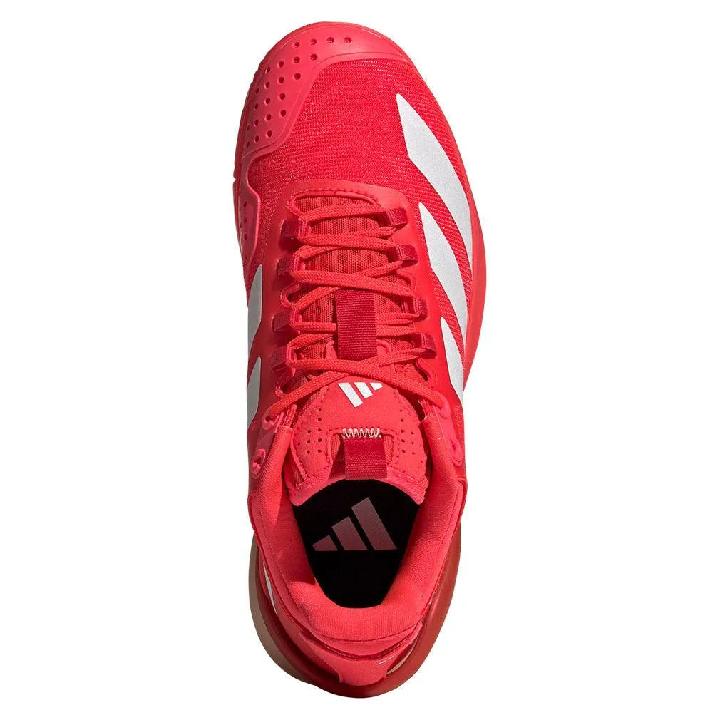 Women's Adizero Cybersonic 2 Tennis Shoes Lucid Red and Powder Coral